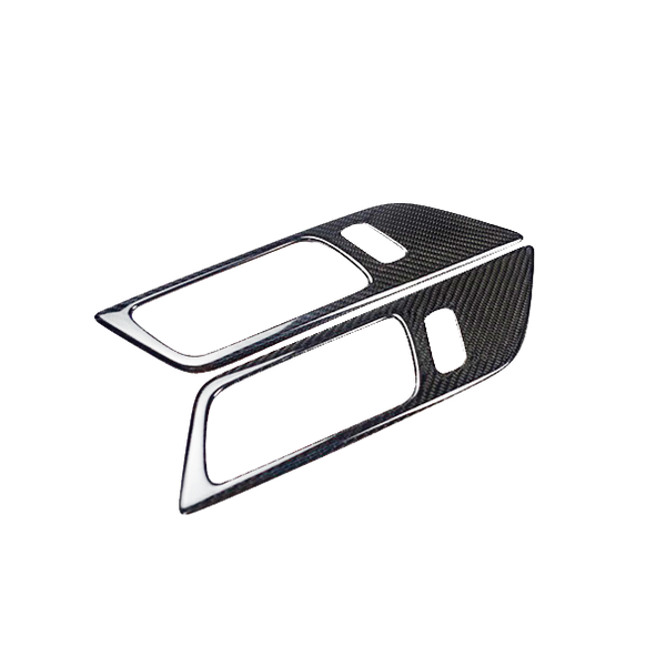 Forgitec Carbon Fiber Door Control Trim Overlay Kit | 2015-2023 Ford Mustang