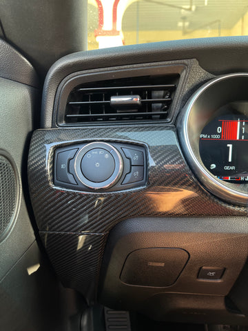 Forgitec 4 Piece Carbon Fiber Interior Overlay Kit | 2015-2023 Non-Performance Pack Ford Mustang