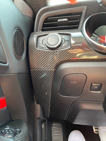 Forgitec Carbon Fiber Lower Left & Right Dashboard Trim Overlay Kit | 2015-2023 Ford Mustang